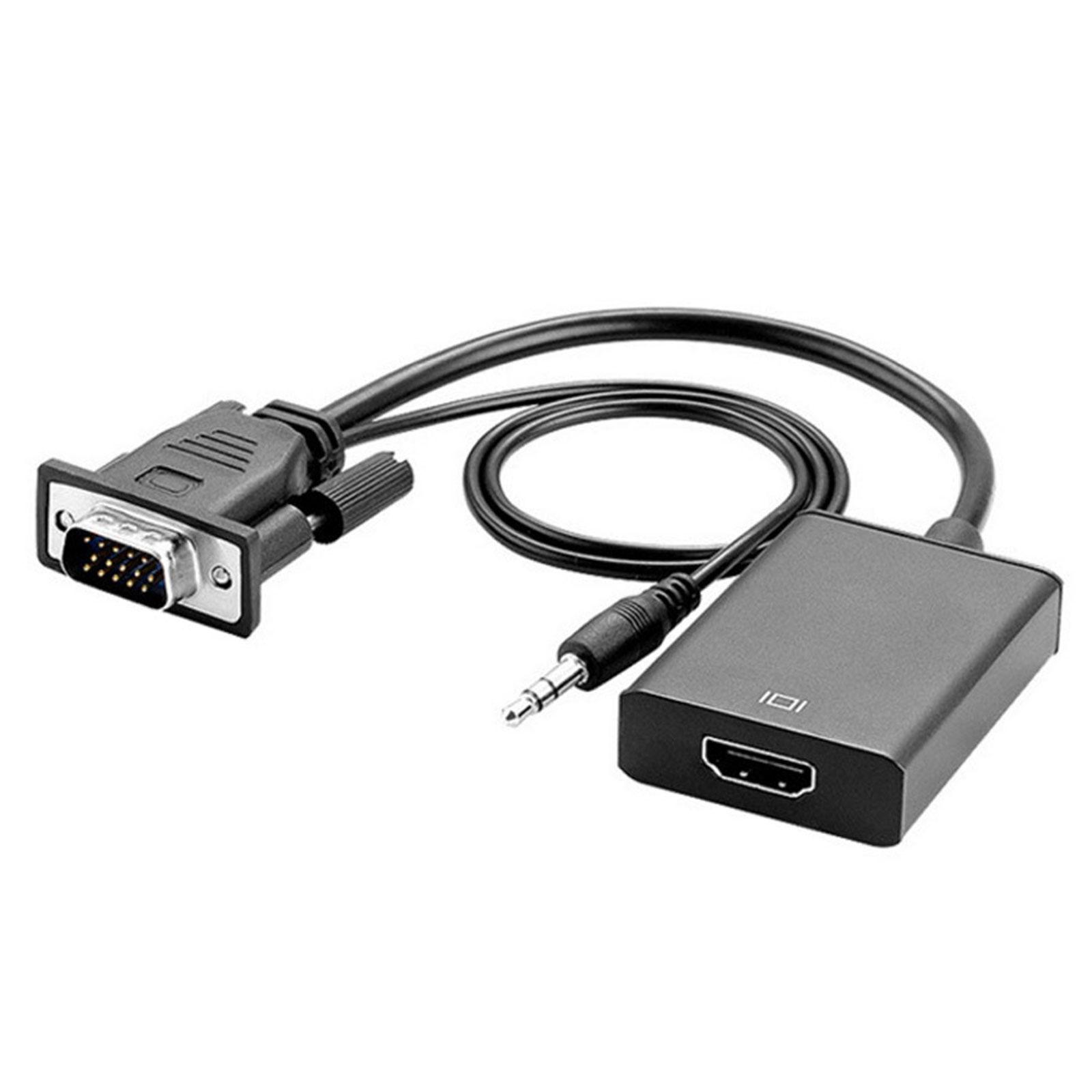 

Конвертеры-адаптеры VGA в HDMI с 3,5 мм 1080P Источник VGA-входа к ТВ/Мониторам/ЖК-разъемам A