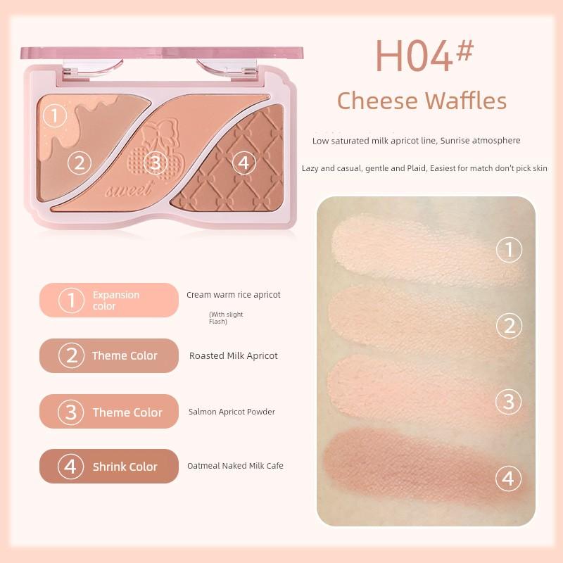 Hold Live Small Mood Three-Color Blush Repair Makeup Palette Matte Expansion Shrink Apricot Pink Blush Cheap