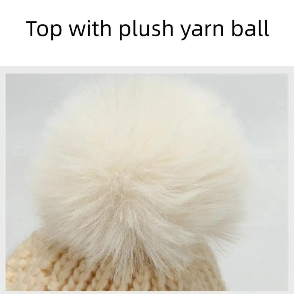 Neck Warmer Wool Knitted Hat Windproof Ear Protection Hat Winter Hat Scarf Set  Outdoor Cycling