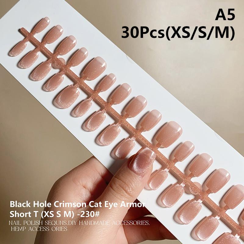 

30 шт. магнитные накладные ногти в виде кошки, симпатичные съемные накладные ногти, носимые накладные ногти, простой декор для искусственного искусства as the picture