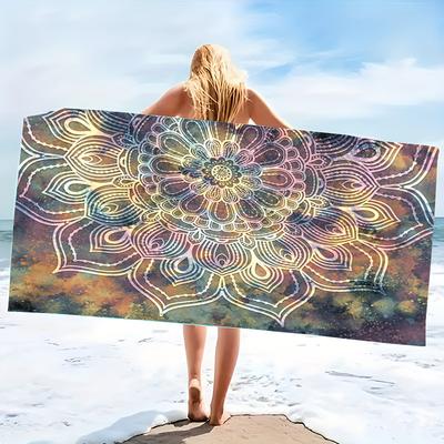 Microfiber Beach Towel Swimming Bath Towel Thin Absorbent Extra Large Towel for Beach Swimming Camping Yoga Bath Sports