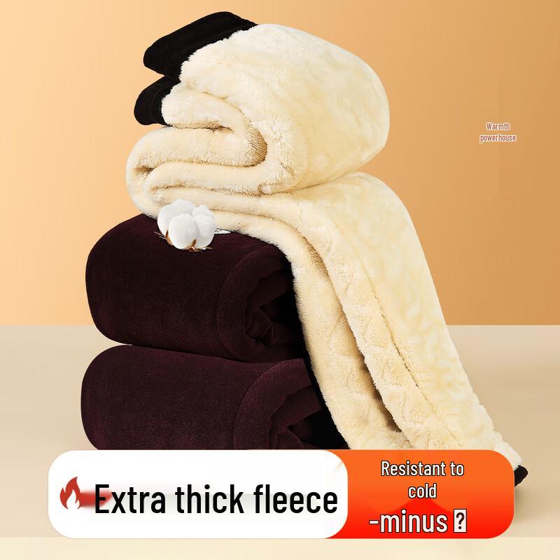 Pasite Women s Fleece-Lined Warm Elastic Waist Casual Pants 3XL