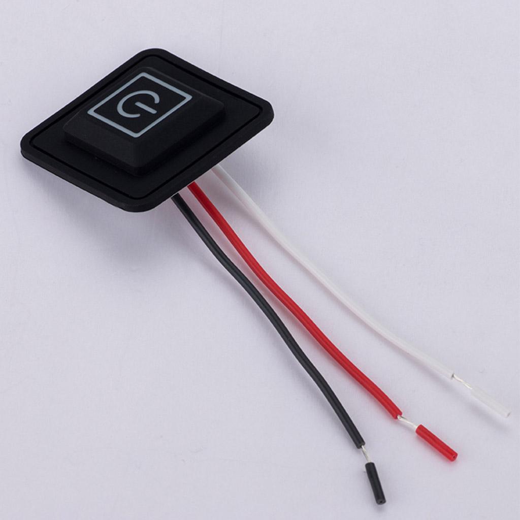3.7-12V Waterproof Button Switch 3 Gears Adjustable Temperature Controller Electric Heating Clothing Accessories