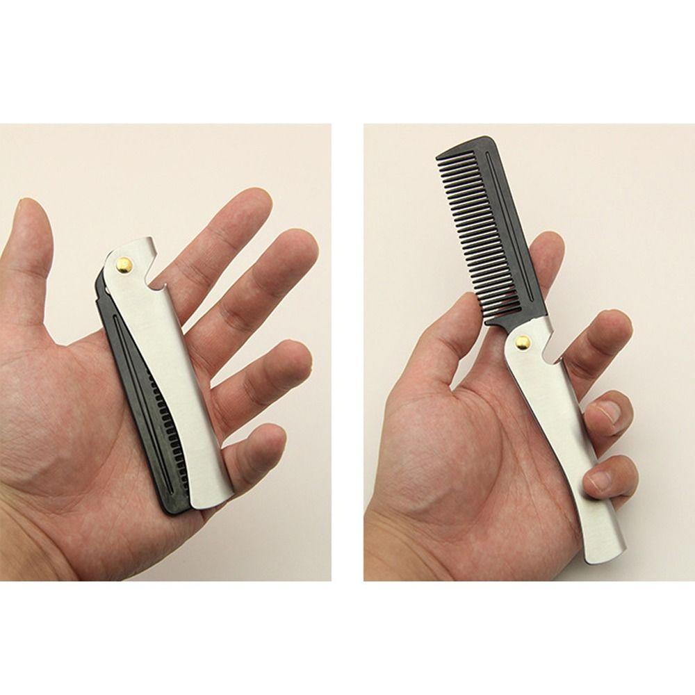 Professional Oil Head Comb Folding Hairdressing Hair Comb Corkscrew Wide Teeth Men Comb Salon
