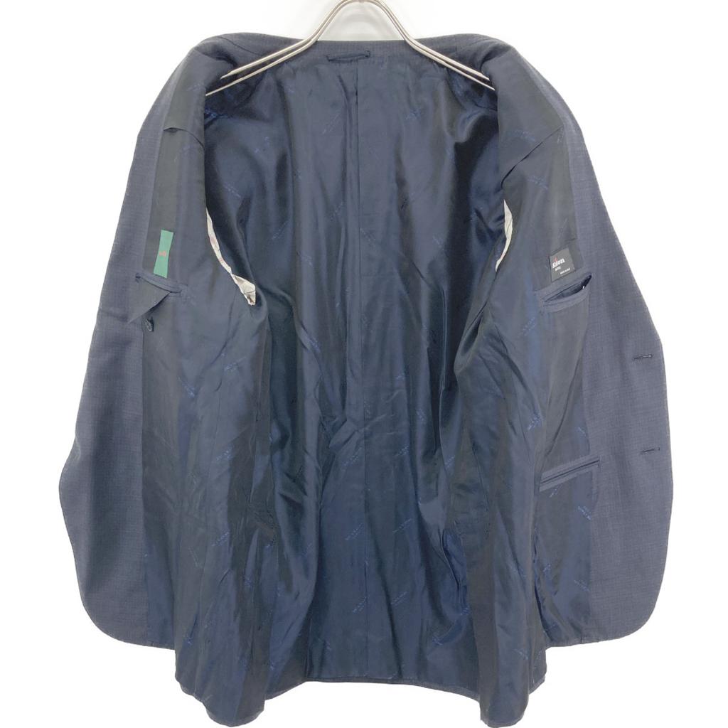 Kiton Excellent condition UA89K01X1617002 14 Micron check suit suit setup 54 R08 NavyUsed