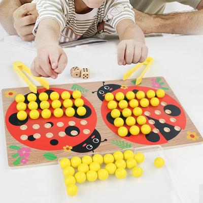 Koraliki do liczenia biedronki 3-6 lat trening koncentracji myślenie logiczne puzzle rodzic-dziecko gry stołowe drewniana zabawa