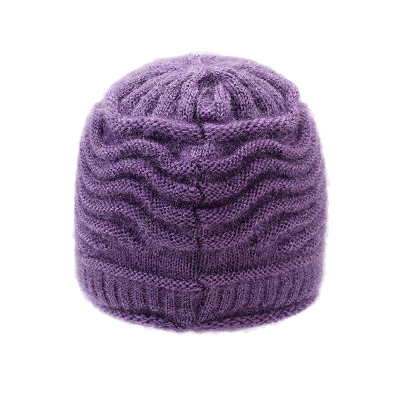 Strickmütze Damen Herbst Winter Warm Pullover Mütze Elastische Wollmütze Outdoor Ärmelmütze