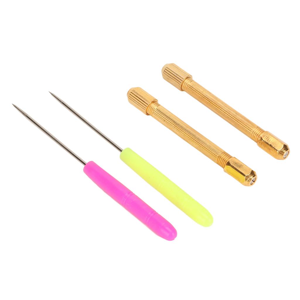 Doll Hair Root Holder Tools with 2 Awls Alloy Handles Long Lasting Lightweight Doll Hair Making Supplies