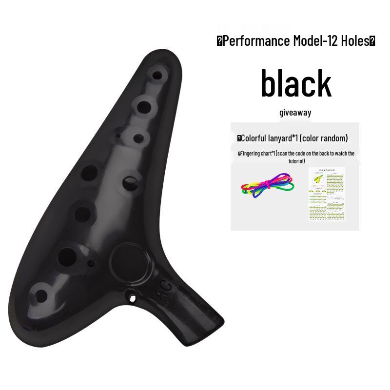 Golden Cicada 12-Hole Resin Alto Ocarina: Beginner-Friendly, Drop-Resistant Musical Instrument for Children and Professionals
