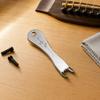 Guitar String Changing Tool String Puller with Metal Construction, Forked Contact End and Hanging Hole for Routine String Maintenance, 1 Pc