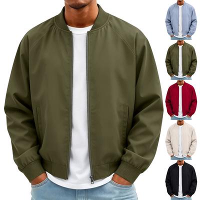Men's Casual Long Sleeve Zip Up Jacket, Color, Wind and Lightweight Jacket