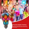 Stain Glass Light Bulbs Indoor E26 4W 120V LED Colored Lightbulb Romantic Lighting for Halloween Party Festive Bedside Lamp