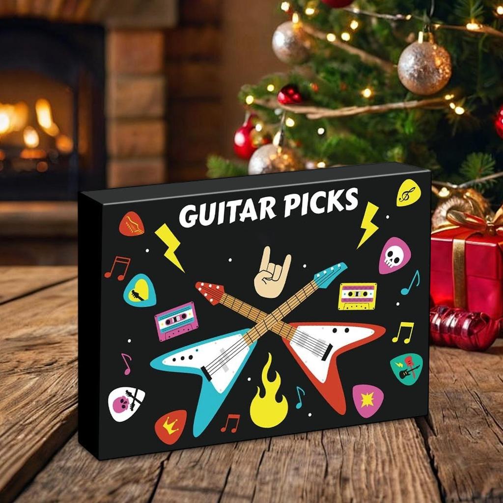 Guitar Picks Christmas Advent Calendar 24 Days Countdown Calendar 2025 Christmas Gift 2026 New Year