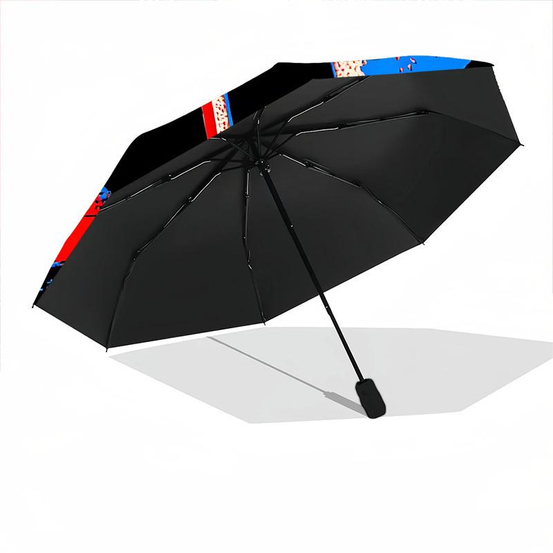 1pc Scream Mask Automatic Open/Close Umbrella Folding Umbrella, Portable Compact Travel Umbrella, Gift for Men & Women Y02