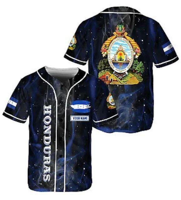 Mexico baseball team element print summer v-neck button-down baseball jersey