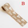 1Pcs 5*200cm Snowflake Deer Burlap Ribbon Christmas Tree Ornament Xmas Decor Home Wedding Party LS