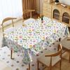1 Rectangular Tablecloth, Spring-summer Floral Pattern Table Decoration, Machine Washable, Suitable for Indoor and Outdoor Use, for Coffee Shops, Home