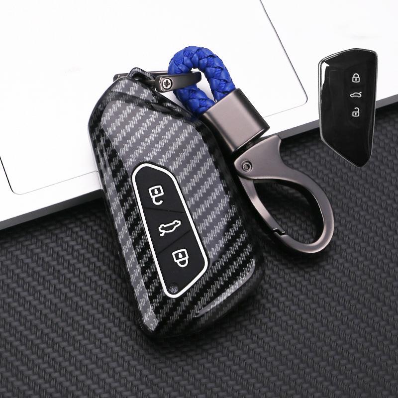 Car Key Case Cover For Vw Volkswagen Golf 8 Mk8 Id.3 Id.4 For Skoda Octavia A8 Seat Leon Mk4 Cupra Formentor Tarraco Accessories