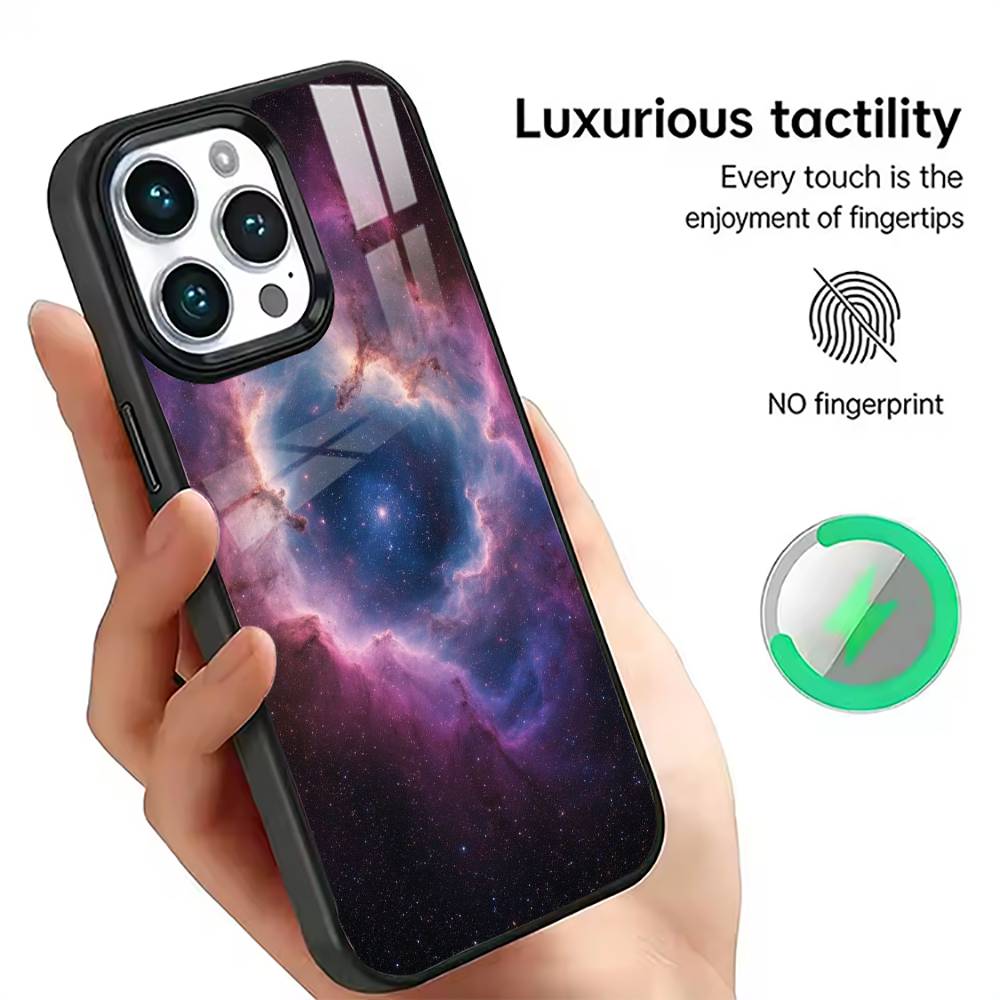 Space Universe Galaxy Phone Case For iPhone17,16,15,14,13,12,11 Plus,Pro Magnetic For Magsafe Wireless Charging
