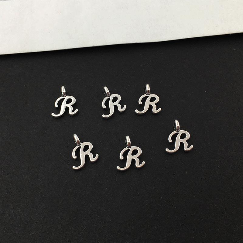 26 Alphabet Alloy Pendants for DIY Bracelets, Necklaces, Earrings & Charms