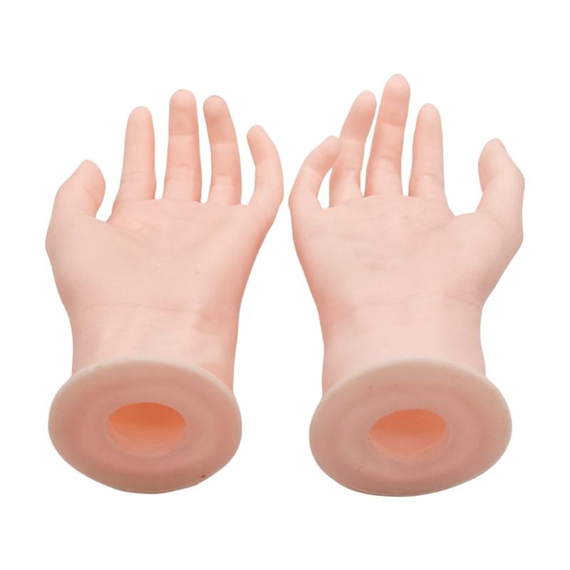 Versatile Silicone Hand and Foot Model Realistic Silicone Hand Model with Flexible Joints for Accessory Showcasing