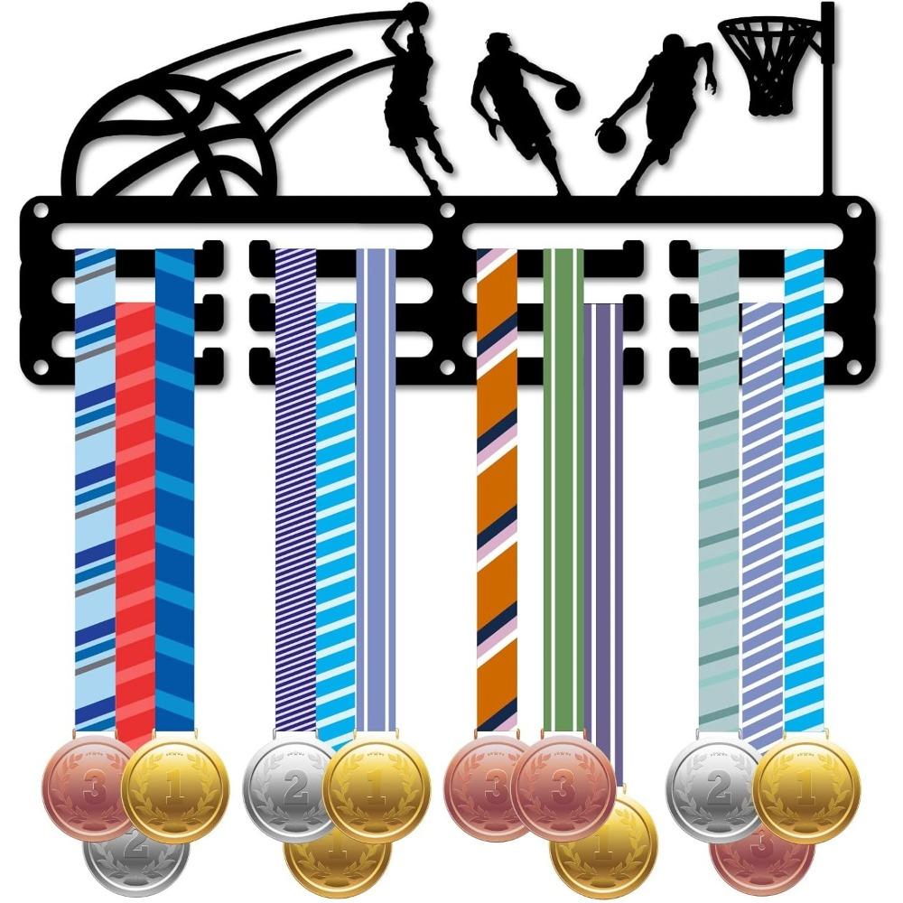 Iron Medal Holder Wall Mounted Sports Medal Rack Awards Display Hanger for Jiu Jitsu Runner Competition Victory Gymnastics 11.4 x 5.1 Inch