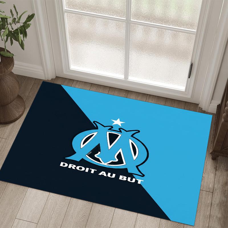 Olympique Lyonnais FC Design Crystal Velvet Carpet Cozy Non?Slip Printed Rug For Bedroom Living Room Entrance
