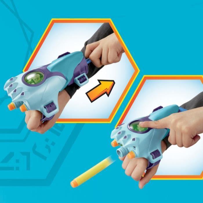 Nerf blaster de combat cyber-sleeve avec 3 fléchettes nerf et cyber-épée, jouet de déguisement interactif, transformers earthspark