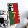FootBall Number 7 10 19 Plating Phone Case For Samsung Galaxy S24 S25 FE S26 Edge S23 Ultra S22 S21 Plus S20 Anti-Fall Airabag C