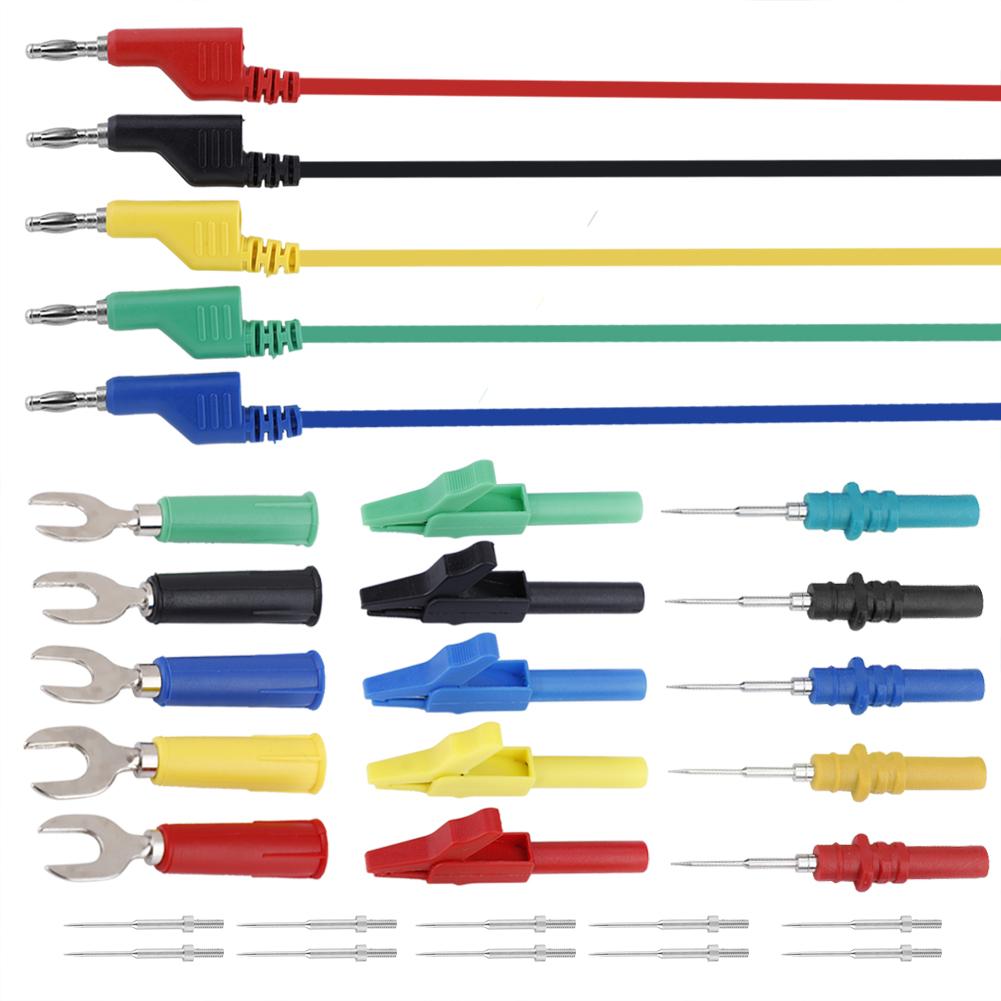 4mm Banana To Banana Plug Test Kit for Multimeter Crocodile Clip & U Type Probe (P1036B)