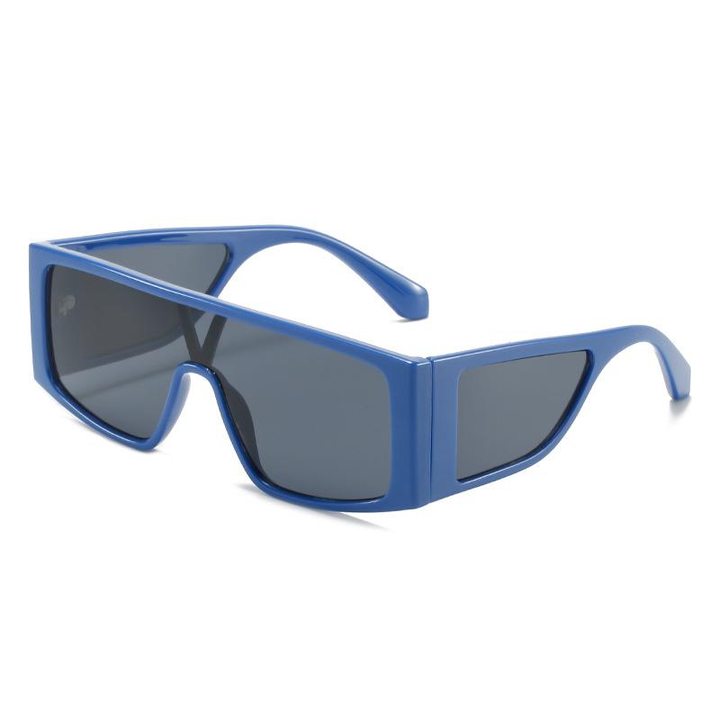 

One-Piece Large-Frame Sunglasses, One-Piece Contrasting Glasses, Personalized Side Lens Sunglasses new product