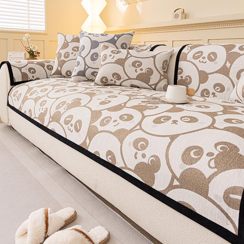 

Новая мультяшная подушка-сиденье дивана с пандой, универсальный чехол для всех сезонов, цельная подушка для сиденья в один ряд 70*70cm