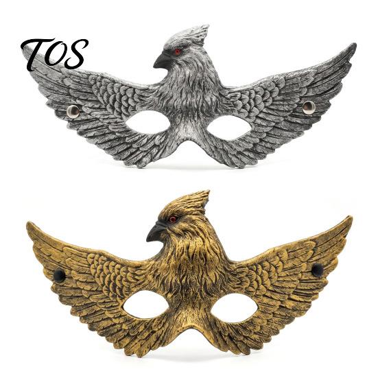 Professionelles Cosplay Requisit Adler Maske, Realistische Vogel Halbgesichts Maske Verstellbar Maskerade für Halloween, Karneval Party Kostüm Retro Halloween
