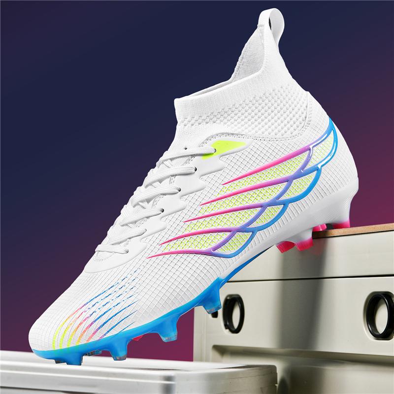 New Men Football Boots Cleats Long Spikes Outdoor Sport Soccer Shoes Adult Training Boys Non Slip Breathable Match Comfortable