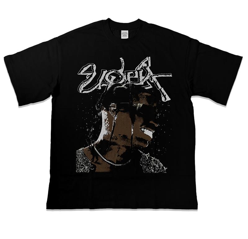 2025 Kanye West SZA Drake Fayaz Hip Hopový Umělec Americké Těžké Tričko s Krátkým Rukávem Streetové Tričko s Krátkým Rukávem