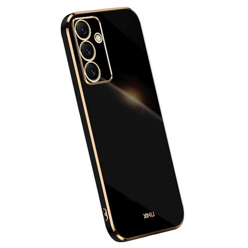 

XINLI Чехол для Samsung Galaxy S24 FE из ТПУ с гальванизированной рамкой Black