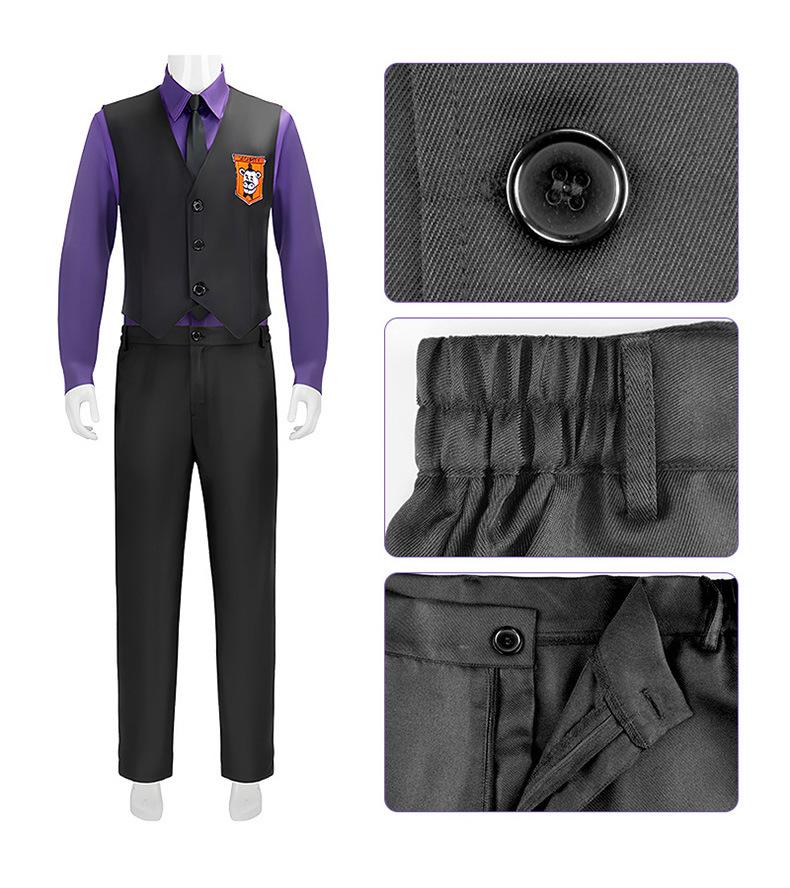 Disfraz Cosplay de William Afton FNaF Disfraz del Chico Morado Five Nights /at Freddy's Atuendo Doujin Disfraces de Halloween