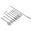 Set 10 Bucăți Burghie pentru Lemn Oțel Carbon Ridicat 8 Dimensiuni Coadă 1/4 inch Burghie Spadă pentru Prelucrarea Lemnului