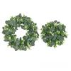 1pc Realistic Artificial Eucalyptus Garland Green Leaf Hanging Wreath for Home Office Wedding Party Indoor Outdoor Home Decor