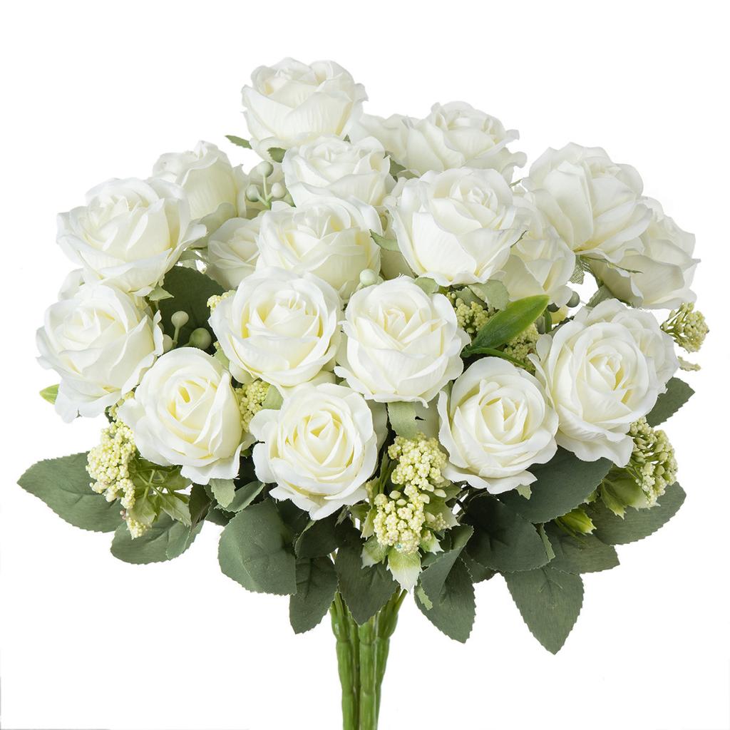 Artificial Flowers Silk Rose Bouquet Festival Garden Home Room Table Wedding Bridal bouquet Arch Decoration Diy Gift Accessories