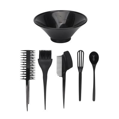 6pcs Hair Dye Kit Professional Multifunctional Soft Elastic Nylon Brush Hair Tinting Bowl Brush Set