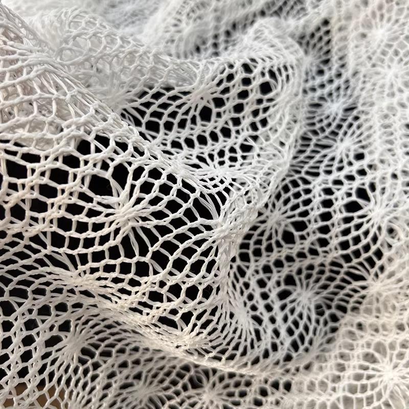 1yard Wave Striped Lace Fabric Hollow-out Tissu Wedding dress,DIY Handmade Clothing Matirial Fabric for Dress