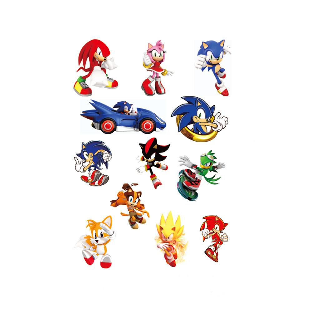 Birthday Party Sonic Cartoon Decorations Banners Cake Topper Set Balloon