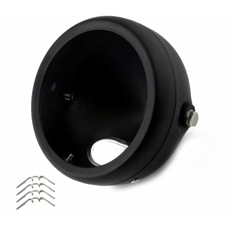 5.75 Inch LED Headlight Bucket For Dyna FXD Sportster XL1200 XL833 Moto 5-3/4" Headlamp Housing