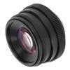 35mm Camera Lens F1.6 Large Aperture C Mount Fixed Focus Manual Focus Lens for Mirrorless Camera Bla
