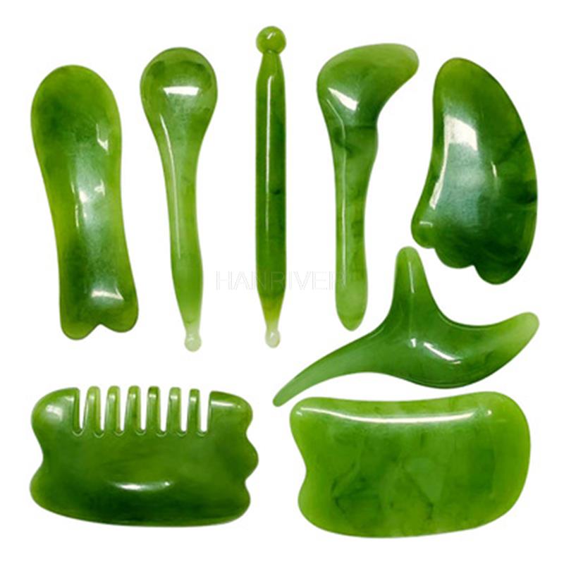 8 PCS/set resin wax scrapping plate small shave neck massage waist face massage dial the reinforced bar