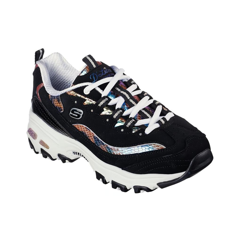 (WMNS) Skechers D'Lites Leather 'Black Multi' Women's 149264-BKMT