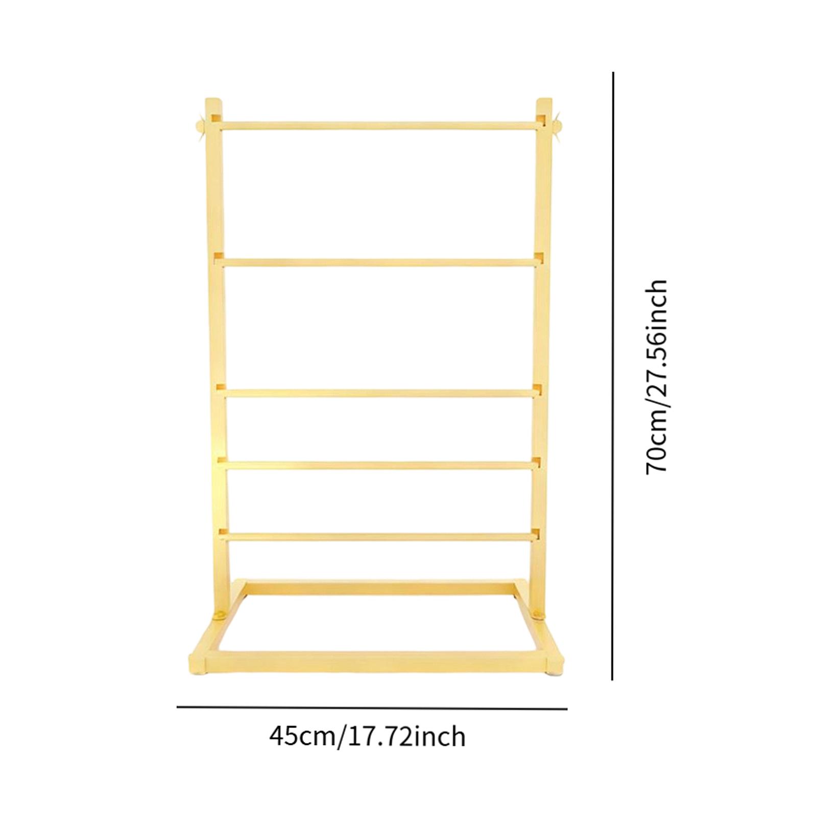 

Standing Ribbon Organizer Rack, Metal Necktie Ribbon Hand Craft Holder for Home Living Room Flower Store Retail Shop Displaying M золотой