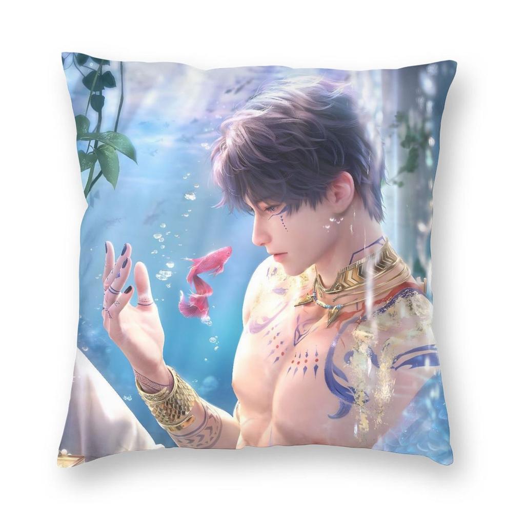 Love And Deepspace Rafayel Pillowcase Printed Fabric Cushion Cover Gift Pillow Case Cover Home Zipper 40*40cm