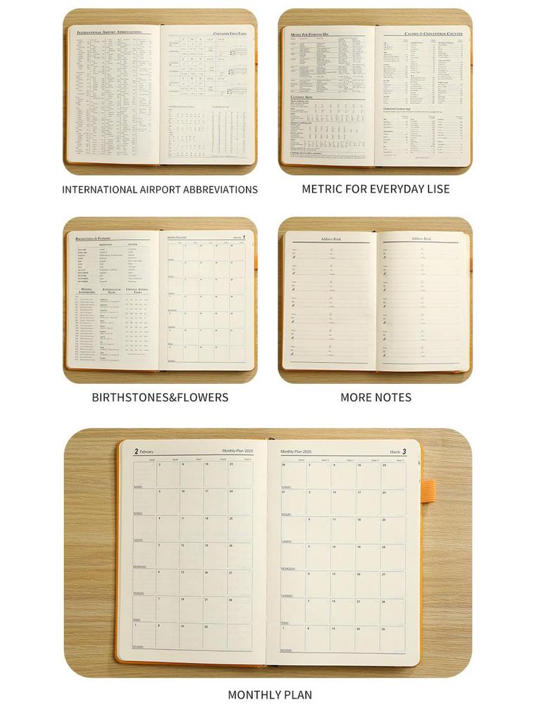 Auf Lager: A5 Englischer Planer 2025-2026 mit Gummiband